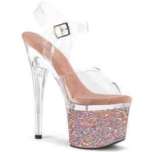 Arany 18 cm ESTEEM-708LG Glitter platform cipők a magassarkú