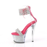 Pink 18 cm SKY-327RSI pleaser magassarkú boka mandzsetta strass